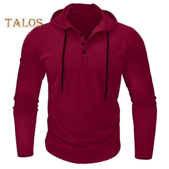 Podzim Jaro Muži Košile S kapucí Stahovací šňůrka Dlouhé rukávy Svetr Tenký Jednobarevný Střední délka Běžné Denní nošení Práce Škola Sportovní Top