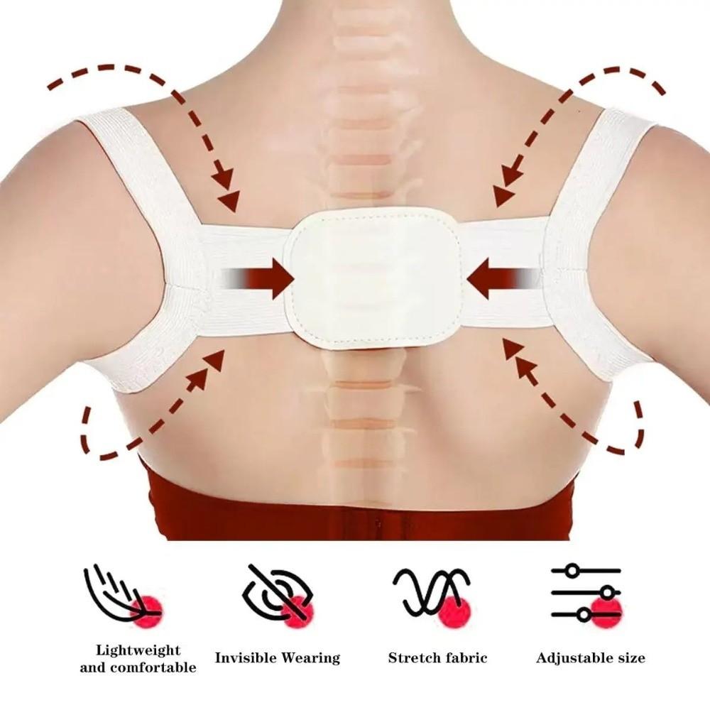 Breathable Adjustable Posture Corrector Invisible Breathable Shoulder Support Belt Back Straightener Neck Support