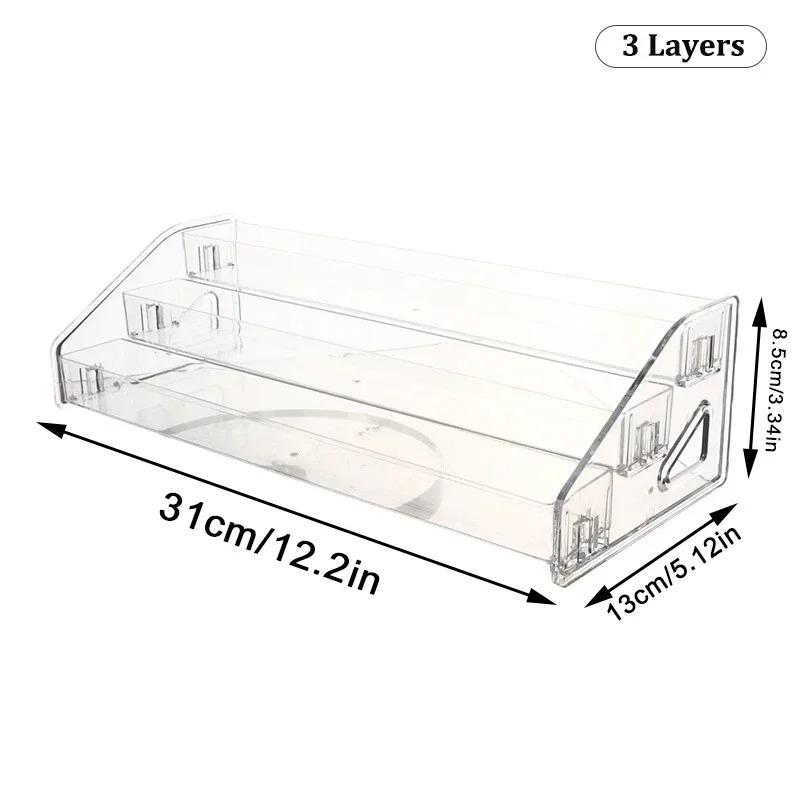 3-7 Tiers Clear Display Stand Nail Polish Cosmetic Showcase Eyeshadow Makeup Holder Lipstick Perfume Shelf Display Storage Rack
