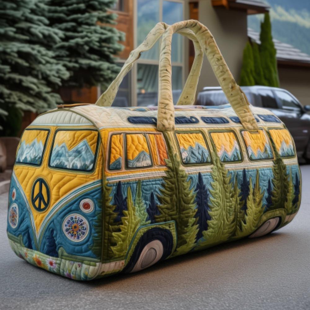 Adjustable Strap Quilted Duffle Bag Large Capacity Tote Bags Travel Duffel Bag 3D Quilting Craft Sports Gym Bag Camping Hiking