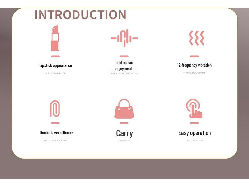 Ji Yu Portable Lipstick Vibrator: Multi-Frequency Female Massager with Strong Vibration for Climax