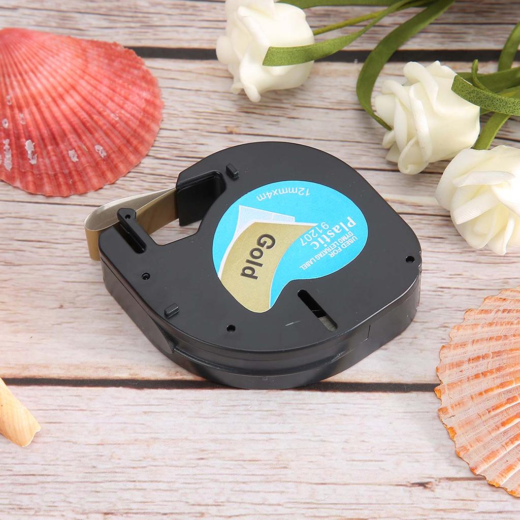 Label Tape Replacement Parts Ribbon 12mmx4m BlackonGold for Letratag Labeler