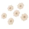 6pcs Flatback Fabric Flowers Cream-Coloured Hand Crafted Flowers  Party Decorations