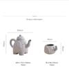 Japanese Tea Set Cartoon Elephant Shaped Porcelain Tea Set with 1 Teapot Set and 4 Tea Cups Ceramic Teaware