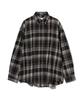 STANDARDERROR 87-Stan081 One-Pocket Vintage Oversized Long Sleeve Check Shirt
