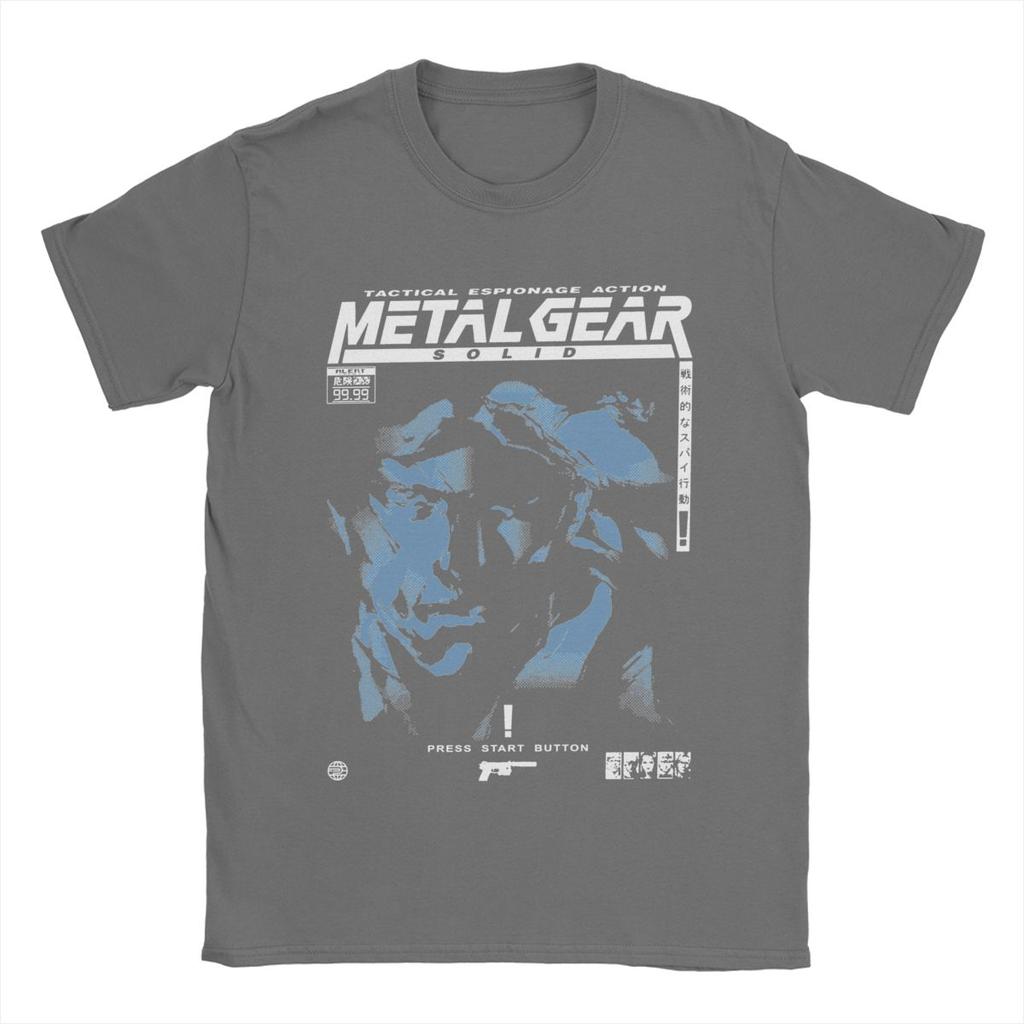 MGS1 Snake Metal Gear Solid Pánske ležérne tričko 100% bavlna Tričko s okrúhlym výstrihom a krátkym rukávom Letné topy