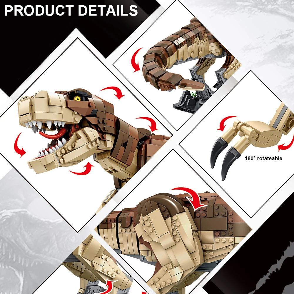Dinosaurier Spielzeug Jurassic Park Indominus Rex Dinosaurier Welt Bausteine Mosasaurus Tyrannosaurus Steine DIY Spielzeug Kinder Geschenke