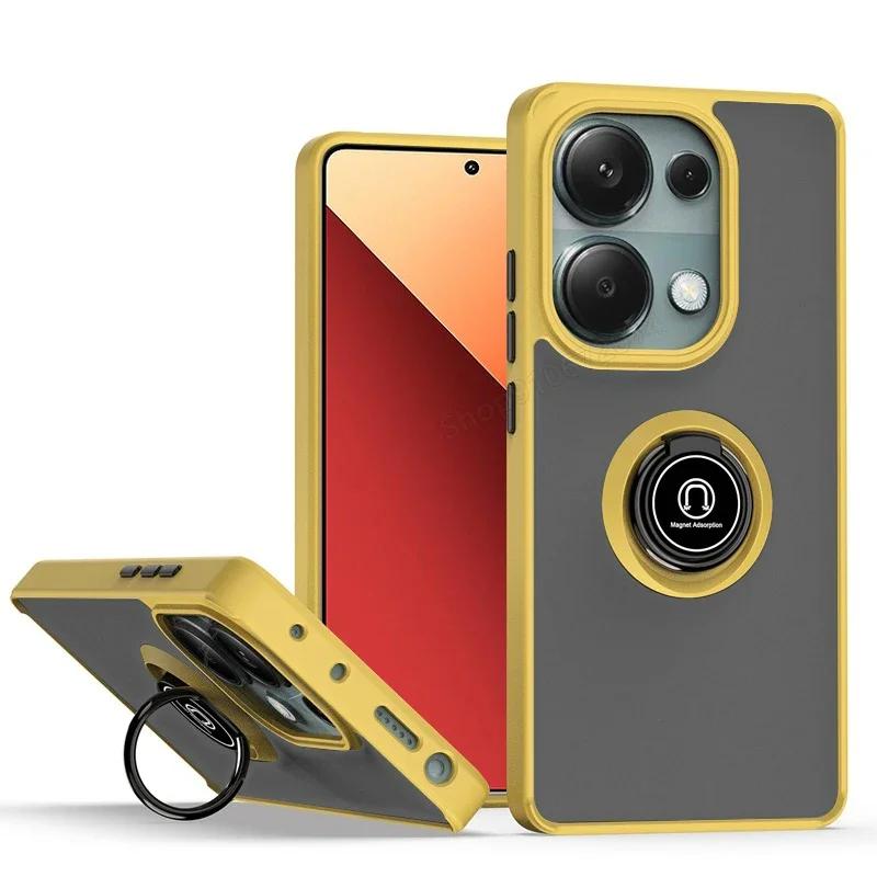 Magnetic Matte Ring Holder Case for Redmi Xiaomi 14T 12T Note 12 13 Ultra  Pro Plus 14 13C 14C X6 4 5G  Deluxe Shockproof Cover