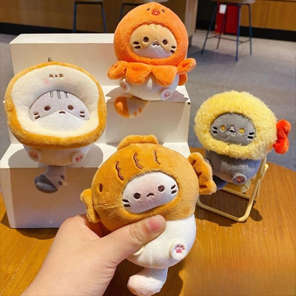 Exquisite Snapper Head Keychain Cocoa Cat Japanese Style Schoolbag Pendant Doll Pendant