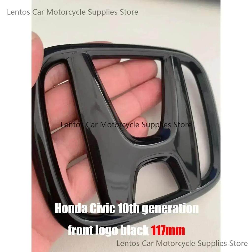 AAAME1 Car Modification Suitable for Honda 10th Accord/Civic Black Red Front Logo Covered Rear Logo Steering Wheel Modification Decor