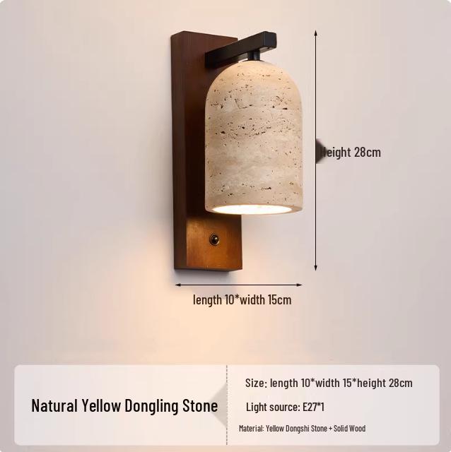 Wabi-Sabi Mid-Century Cream Wall Lamp for Bedroom or Living Room