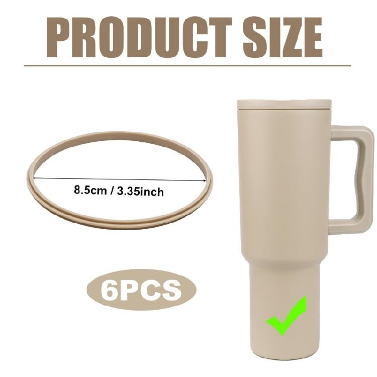 6pcs Silicone Lid Seal for 40oz Tumblers Leak Proof Silicone Seal Rings Portable Cup Seal For 40Oz Tumblers Lids