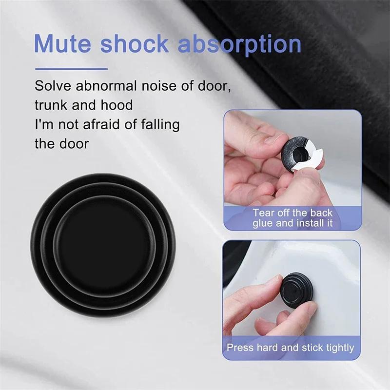 Car Door Anti-Collision Silicone Pads Shock Absorber Gasket Anti-shock Protection Soundproof Silent Buffer Stickers Accessories