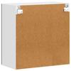 Wall Mounted Kitchen Cabinet with Glass Door Porto Collection Brown Oak Effect