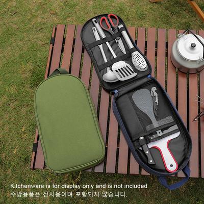 Camping Cookware Bag Oxford Cloth Cooking Utensil Organizer Large Capacity Outdoor Camping Supplies Kitchen Utensil Storage Bag