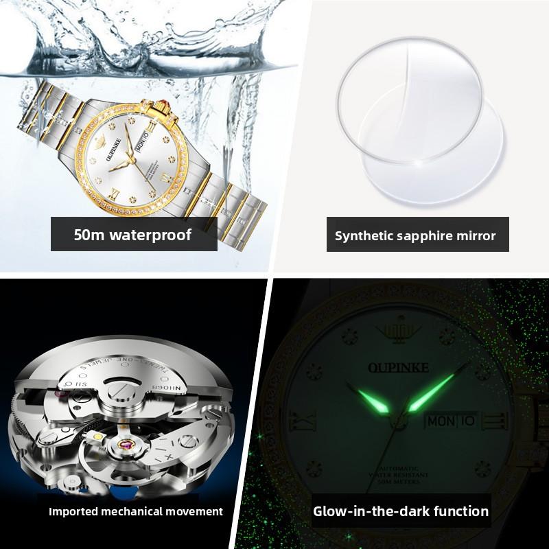 OUPINKE Women's Watch Waterproof Automatic Mechanical Watch for Women