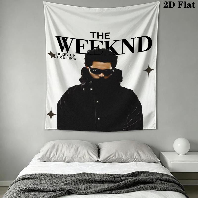 The Weeknd Wall Tapestry Aesthetic Wall Hanging Printed Fabric Blanket Decorative Tapestries for Bedroom Living Room Home Decor
