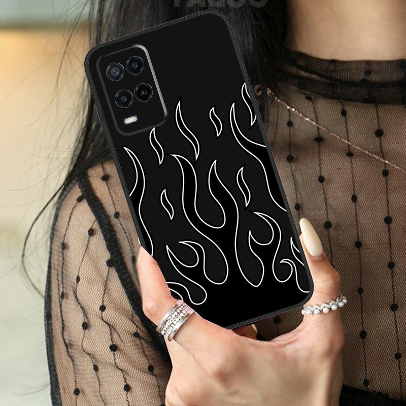 Cool Flame Colorful Pattern Case For Oppo A5 Pro A15 A17 A57 A77 A18 A38 A58 A78 A98 A94 A74 A54 A40 A60 A80 A96 A76 A16