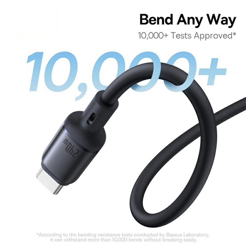 Cablu Magnetic din Silicon Lichid BASEUS Picogo 1m Încărcare Rapidă USB-C la USB-C 240W Cablu de Date
