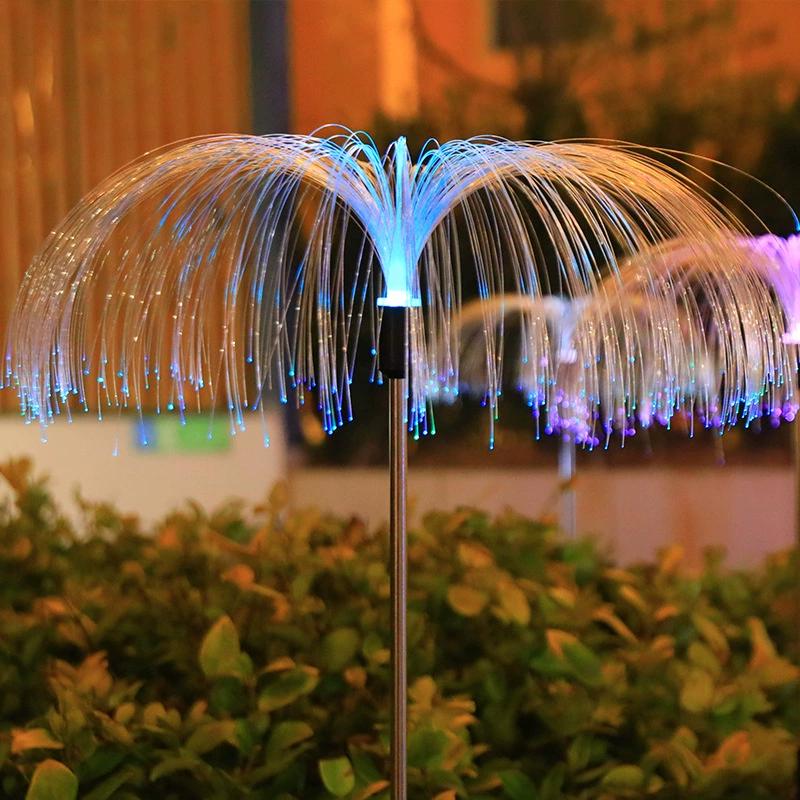 Solar Powered Fiber Optic Jellyfish Garden Light
