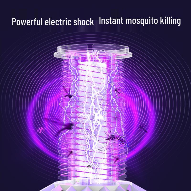 Portable Rechargeable 2-in-1 Mosquito Killer Lamp: Outdoor Electric Shock & Camping Light