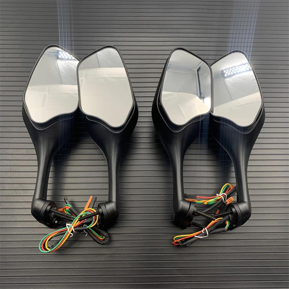 1 Pair Motorcycle Rear View Side Mirrors with LED Turn Signal Light For Honda CBR1000RR CBR 1000 RR 2008-2016