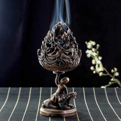 YXY Boshan Rookverbrander Legering Hol Metaal Kegel Rookkanalis Huishoudelijke Rookhouder Zen Huisdecoratie Sieraden Thee Vrienden Cadeaus