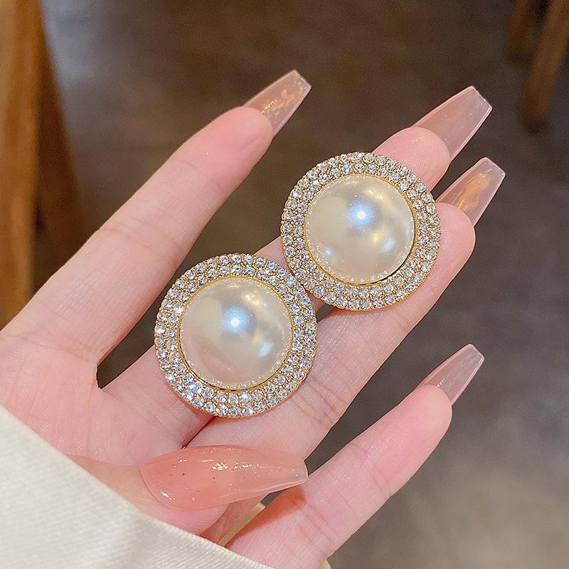 

Серьги с крупным жемчугом из серебра 925 пробы: Роскошные, универсальные и модные украшения со сверкающими бриллиантами для элегантных женщин E1895 золотой