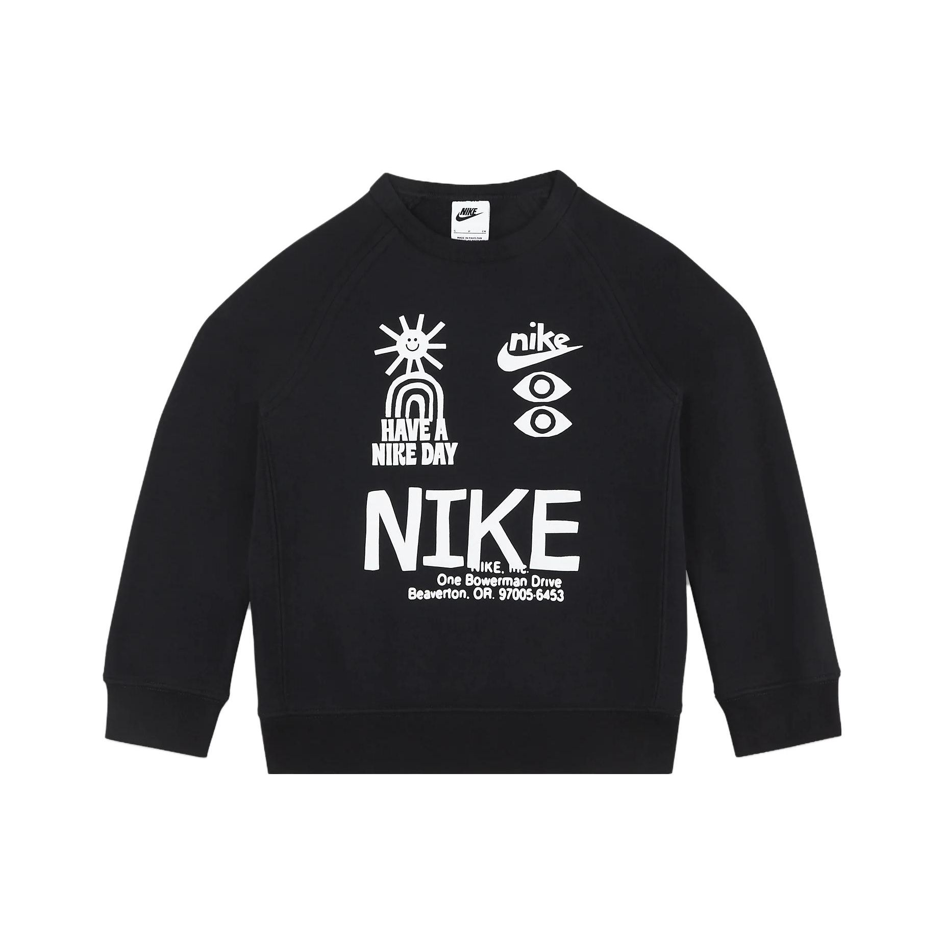 

Nike Sportswear Logo Print Crewneck Sweatshirt Kids sweatshirt Black DQ8821-010 L