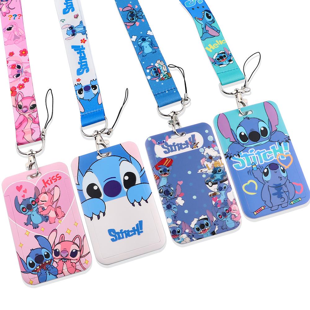 Cute Planet Plushie ID Card Holder with Slide Case & Lanyard for Phone and Access Cards