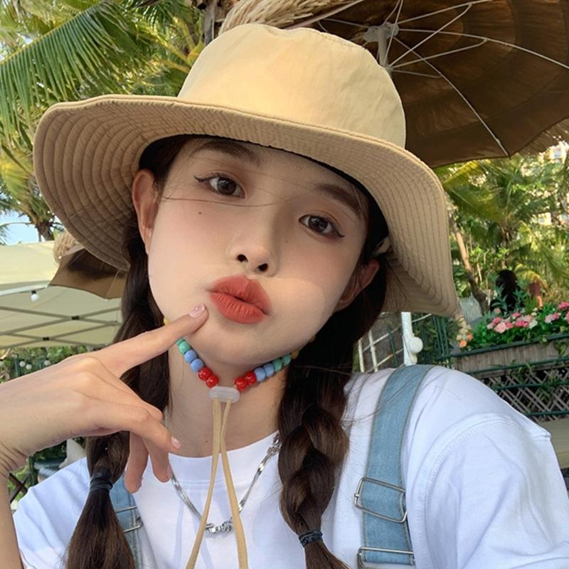 Portable Sun Hat Wide Brim Quick Drying Hat with Windproof Rope Breathable Sunshade for Outdoor Surprise Gift