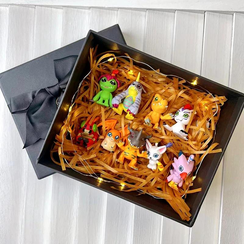 9Pcsset Digimon Digimon Adventure Anime Figure Model PVC Collection Ornaments Statue Dolls Birthday Toy Gifts Gifts