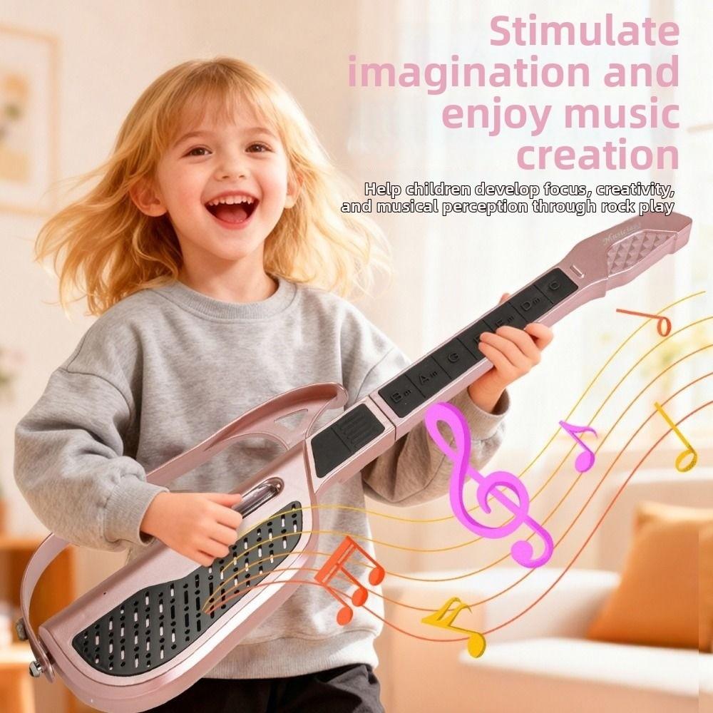 Foldable Smart Stringless Guitar Music Enlightenment Instrument  For Beginner Entry Level