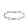 S999 Full Silver Shining Bracelet Women's Sterling Silver Fashionable Style Push-pull Bracelet Bracelet with Adjustable Bracelet