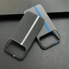 Contrast Clash Color Carbon Fiber Thin Matte Case for For Iphone 17 Pro Max 16 1 14 13 12 11 Stripe Pattern Shockproof Bumper Cover