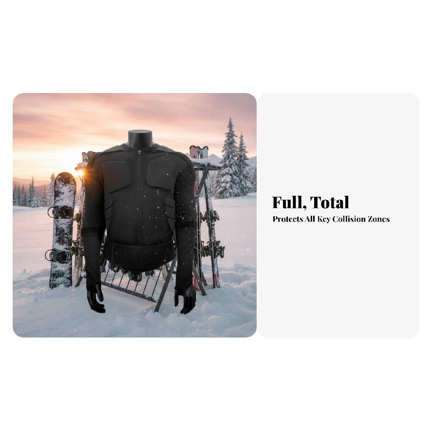Ski Protective Gear, Spine, Chest & Elbow Guard, Unisex Inner Wear for Snowboard & Skiing