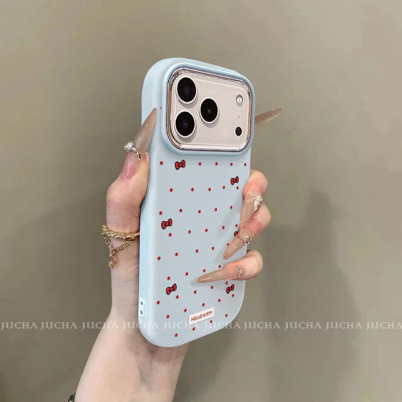 Applicable red polka dot Hello Kitty Apple 17promax phone case dopamine niche iphone16 cute 15