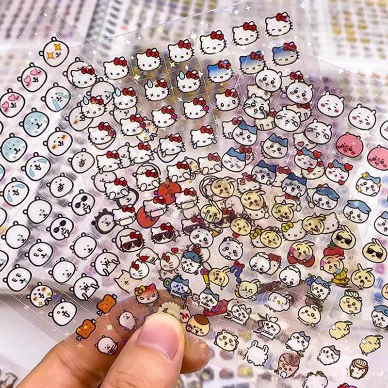 1 Set Waterproof Cute Nose Gag Notebook Storage Book Stickers Nail Art Stiers Girls Cartoon Decorative Patches Prank Toys