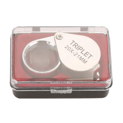 Lupa Portátil 20X Lupa de Bolsillo Plegable con para Revisión de Joyas Lectura