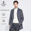 Landeng Men's Wool Blend Business Casual Overcoat