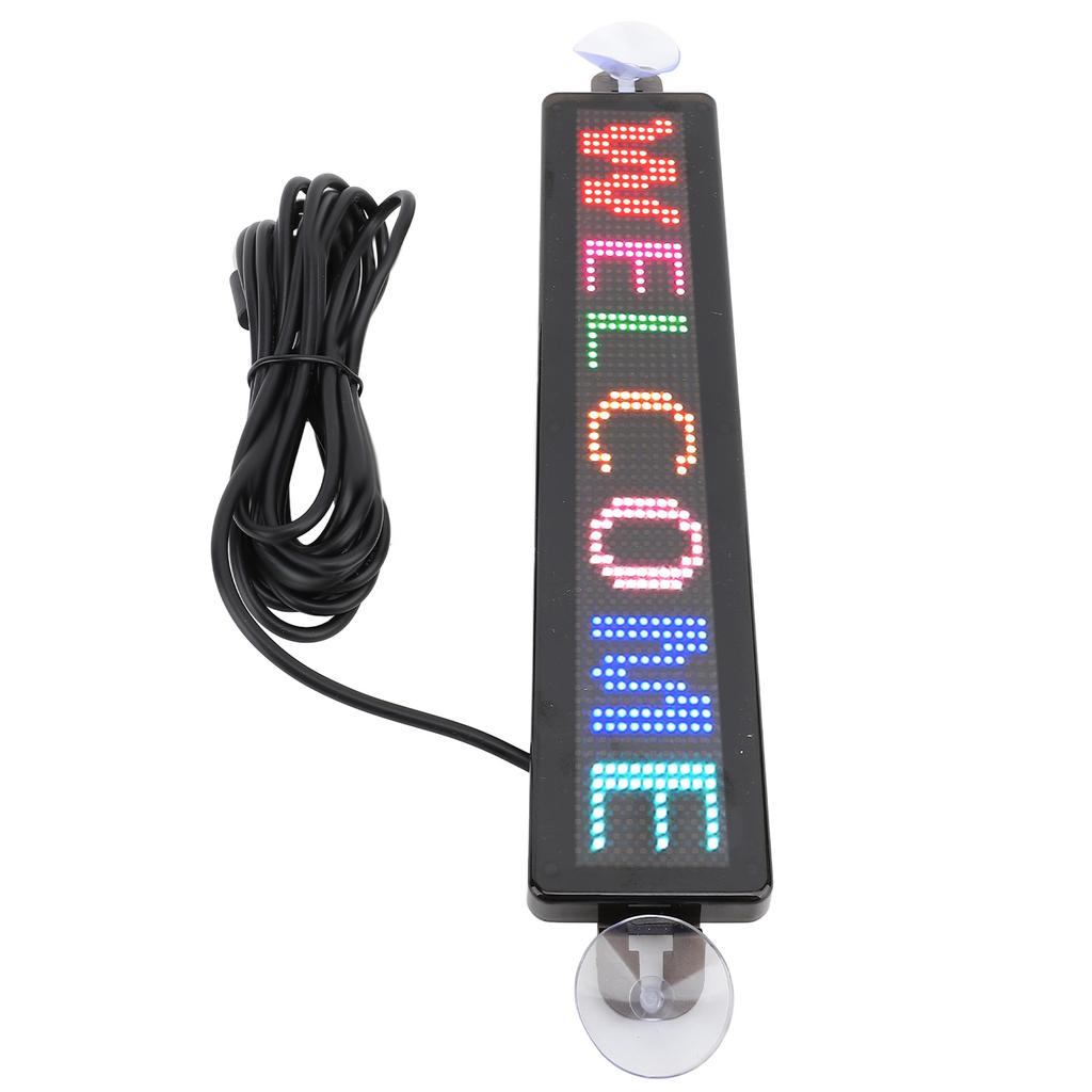 LED Laufschrift 12x72 Pixel 230x50mm Bluetooth APP Programmierbares LED Matrix Panel für Party Auto B