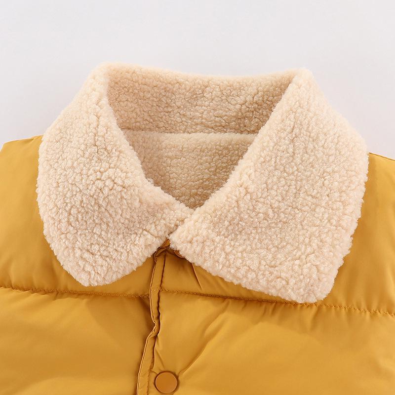 2026 Unisex Baby Cotton Vest with Lambswool - Velvet Thickened Outerwear