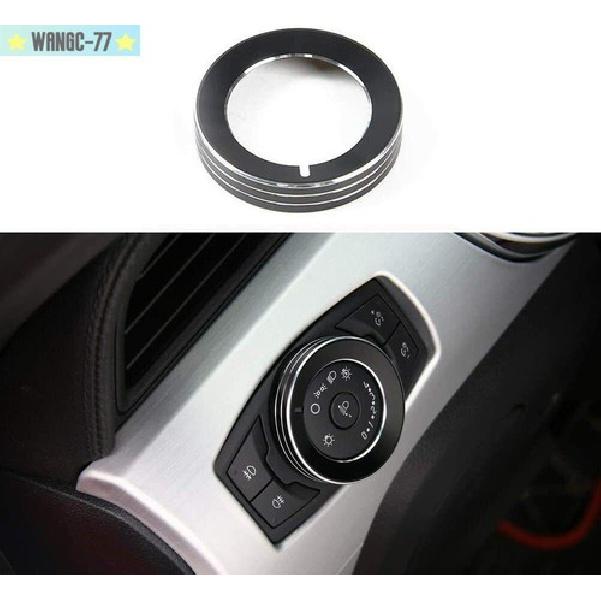 Headlight Switch Button Knob Trim Ring Cover Fit For Ford Mustang/F150 2017-