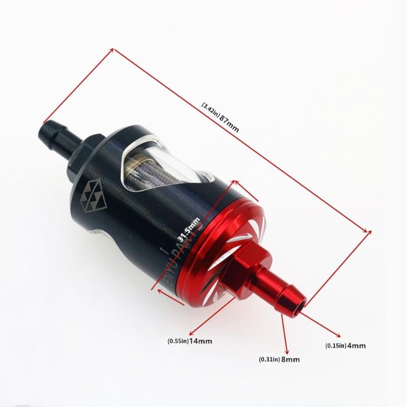 Filtr oleju motocyklowego 8mm Filtr paliwa z rdzeniem magnetycznym Filtr paliwa ze stali nierdzewnej Akcesoria motocyklowe