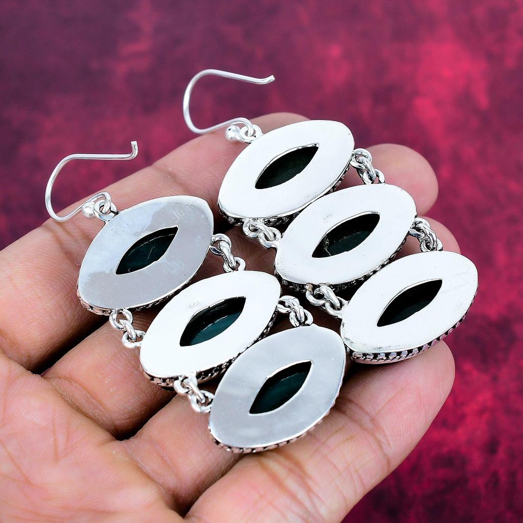 Green Flash Labradorite 925 Solid Sterling Silver Earrings, Handmade Gemstone Earrings Jewelry, Gifts For Wife Brand New Earrings