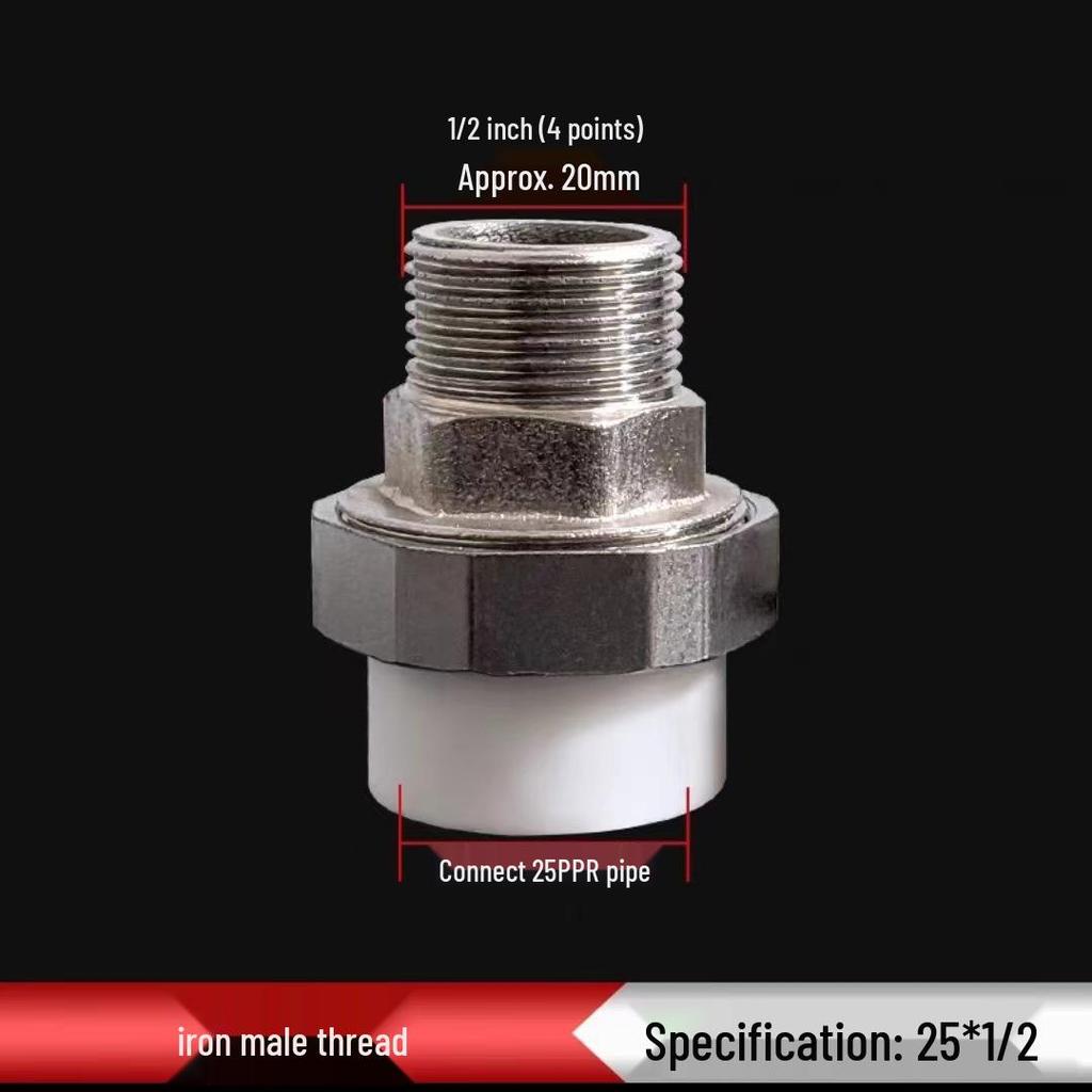 PPR Měď Železo Šroubení, Vnitřní & Vnější Závit, 20-110mm, Oboustranný PPR Železný Konektor
