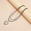 Vintage Ethnic Style Leather Cord Necklace Adjustable Length Neckchain For Casual Or Party Outfit Enhancement
