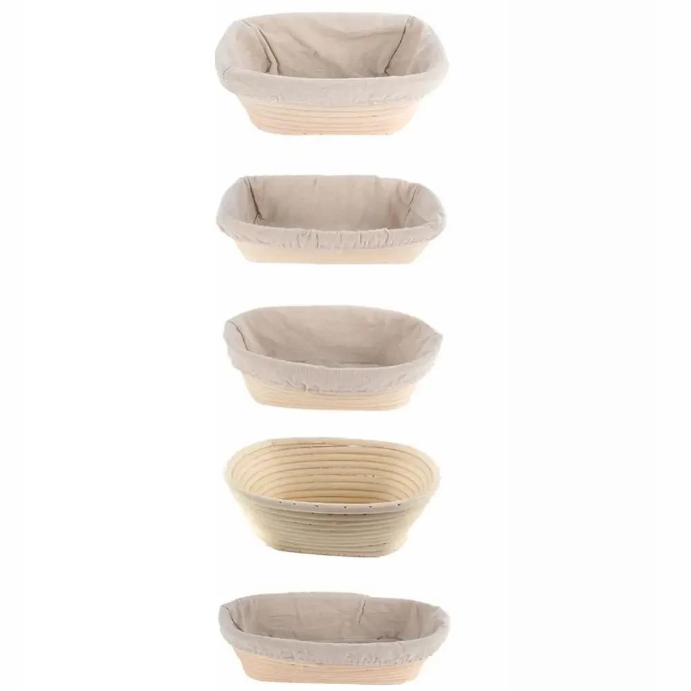 Oval Mass Proofing Handmade Bread Fermentation Banneton Brotform Wicker Rattan Basket Liner Baskets Dough Rising