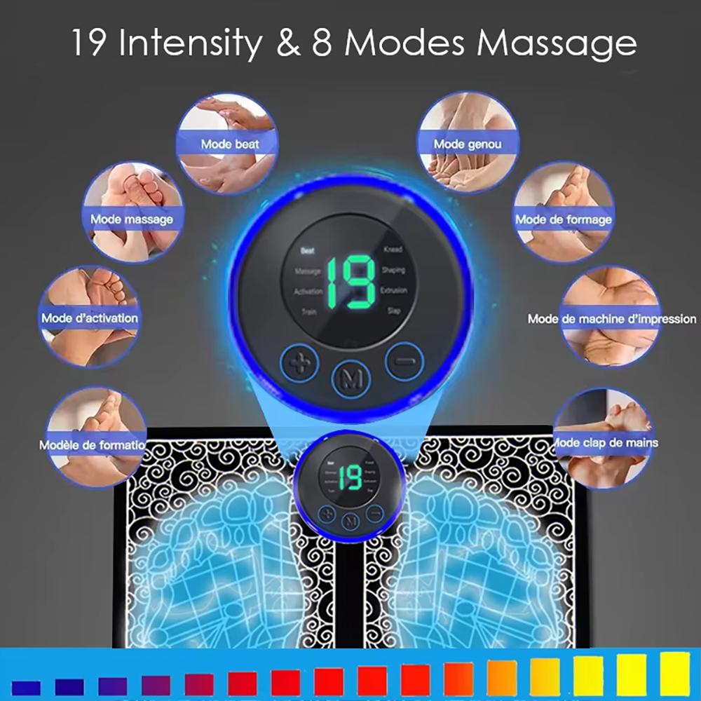 1PCS Electric Foot Massager Pad Muscle Massage Relaxation Trainer For Massage Fitness Outdoor Sport Home Family Relax