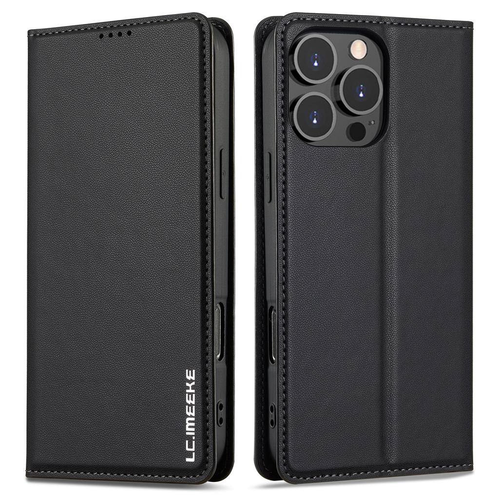 LC.IMEEKE L1 Serie für iPhone 16 Pro Hülle PU Leder Brieftasche Ständer Schutzhülle